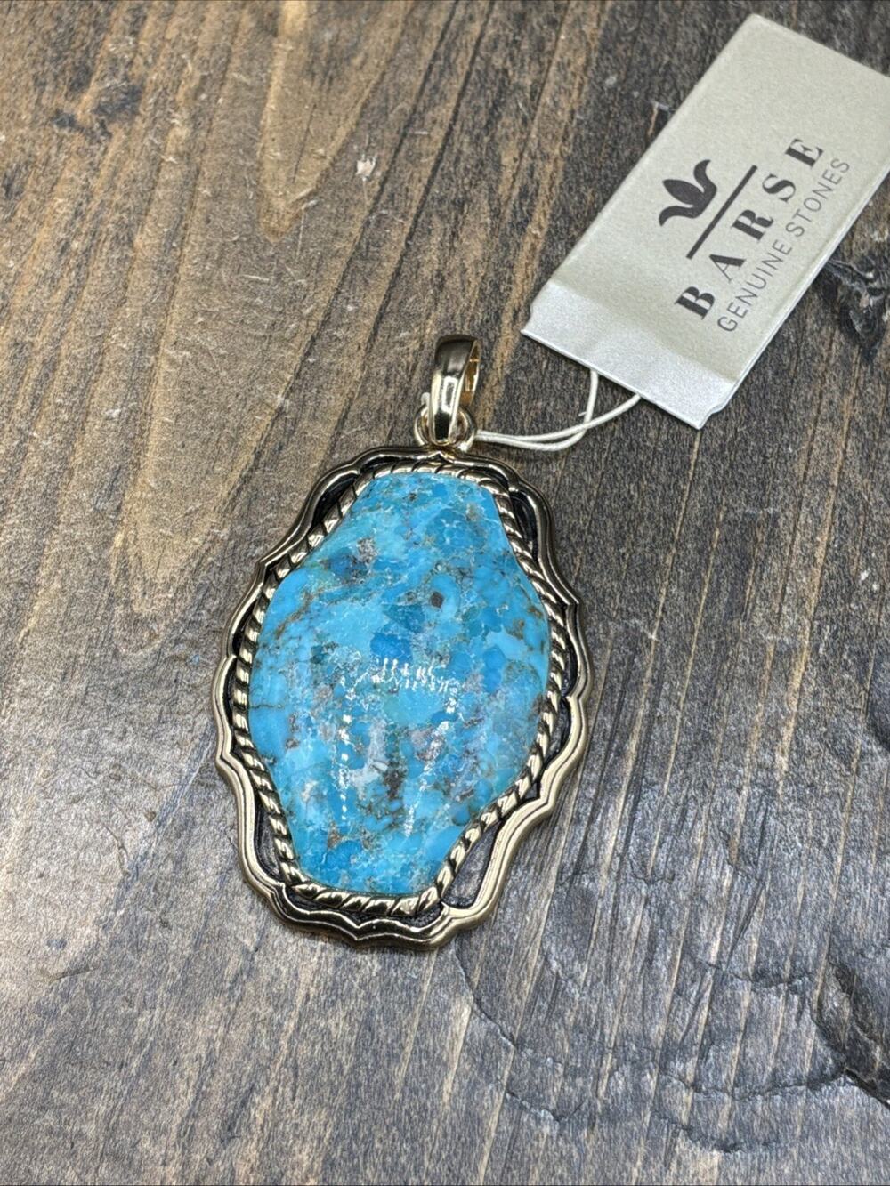 Barse Rodeo (Drive) Pendant-Turquoise- Bronze- NWT